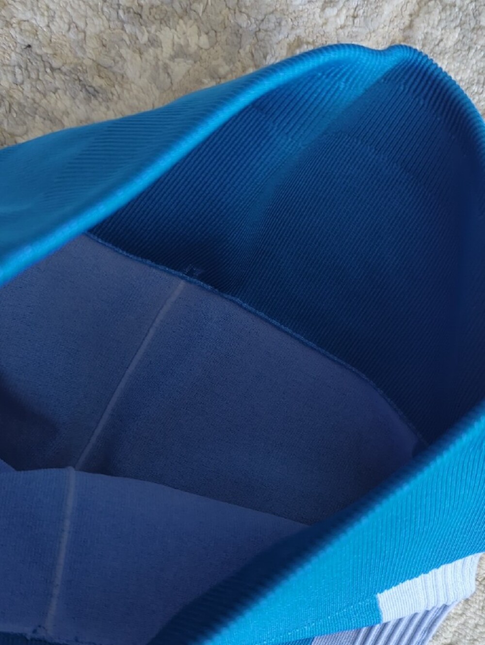 Blue High-Waist Biker Shorts - Picture 4 of 5